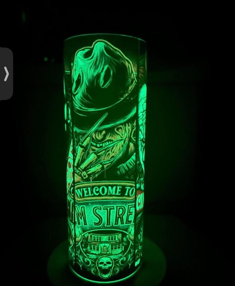 Hallowen tumbler,Horror tumbler,Glow in the dark tumbler, Jason tumbler, It tumb