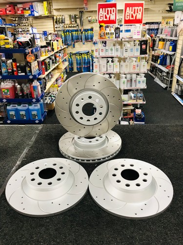 Golf 2.0 GTI Performance MK 7 FRONT REAR DRILLED GROOVED BRAKE DISCS AND PADS - Picture 3 of 5