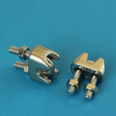 20-tlg. Edelstahl Seilklemmen Set - Duplex Klemmen 3mm Mit Kauschen M3