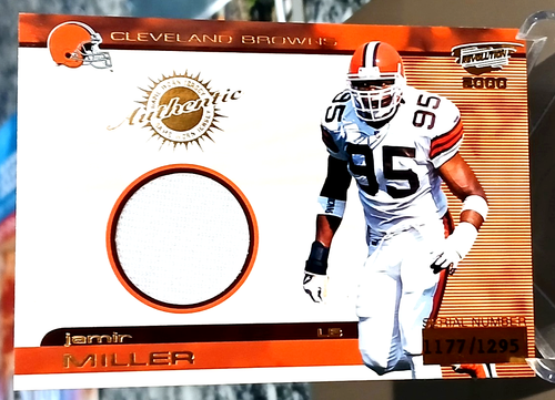 2000 PACIFIC REVOLUTION JERSEYS - JAMIR MILLER - CLEVELAND BROWNS CARD