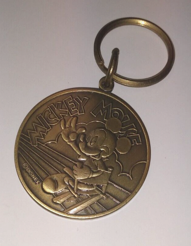 Walt Disney Mickey Mouse Keychains Metal Coin Letter D & More Lot of 4 - Picture 8 of 9