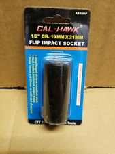 19mm - 21mm Flip Impact Socket 1/2" Dr For Lug Nut Removal and Installation 