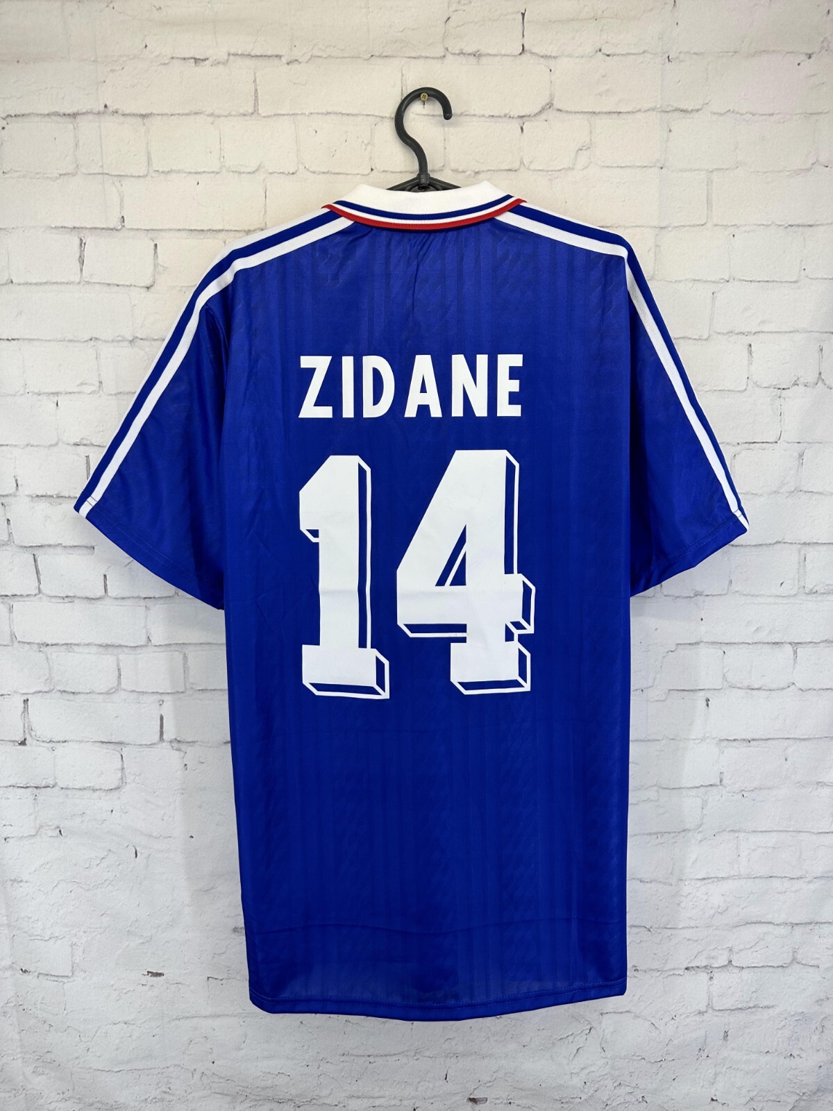 FRANCE TEAM #14 ZIDANE 1994 1996 RETRO VINTAGE SOCCER FOOTBALL SHIRT JERSEY HOME