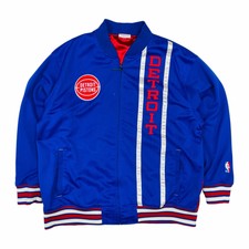 Vintage Detroit Piustons Nba Mitchell & Ness Bomber Jacket - 3xl