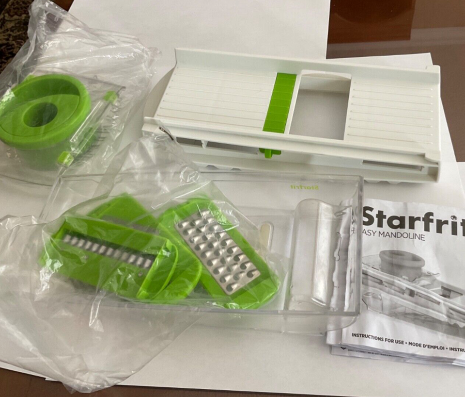 starfrit-easy-mandoline-green-with-5-blades-with-box-food-slicer