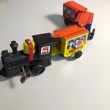 VINTAGE WESTERN COMIC ZIG-ZAG WIND UP TIN TOY TRAIN WORKS LE675 