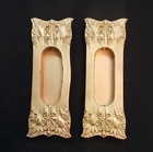 Restored Ornate Brass Art Nouveau Window Sash Pulls 4 1/2 " x 1 5/8" GS00431