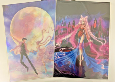 Sailor Moon Museum Aurora Poster A3 Set Black Lady & Usagi