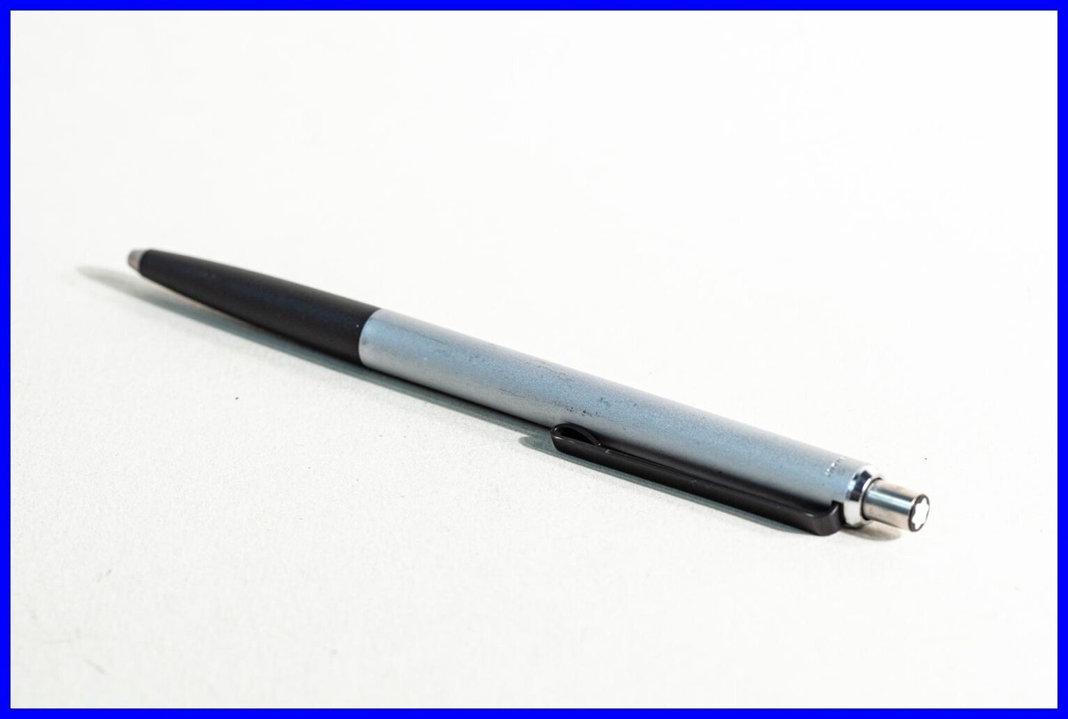 もんぶラン　4点 1978 Montblanc 492 Matte Black & Silver Slim Fine Ballpoint Pen