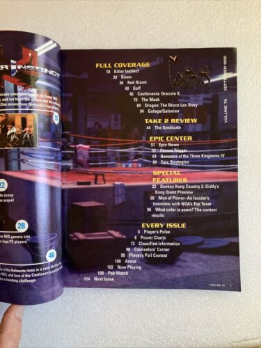 VINTAGE Nintendo Power Magazine #76 Killer Instinct Sept 1995 w/ Inserts Poster! - Picture 8 of 15