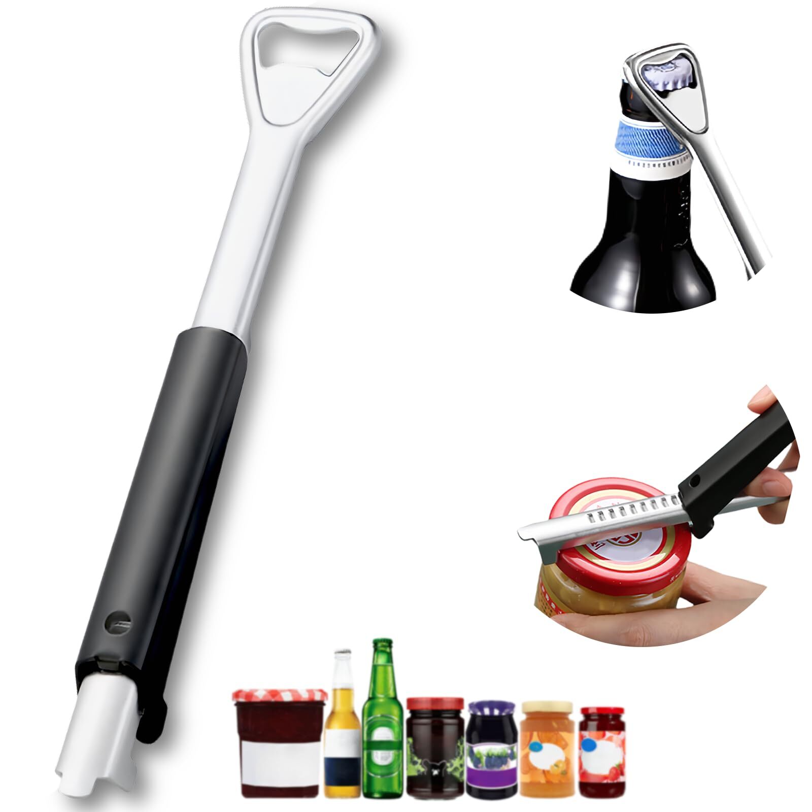 Jar Can Opener for Weak Hands CCKHDD Adjustable Multifunction Lid Opener Bott...-image