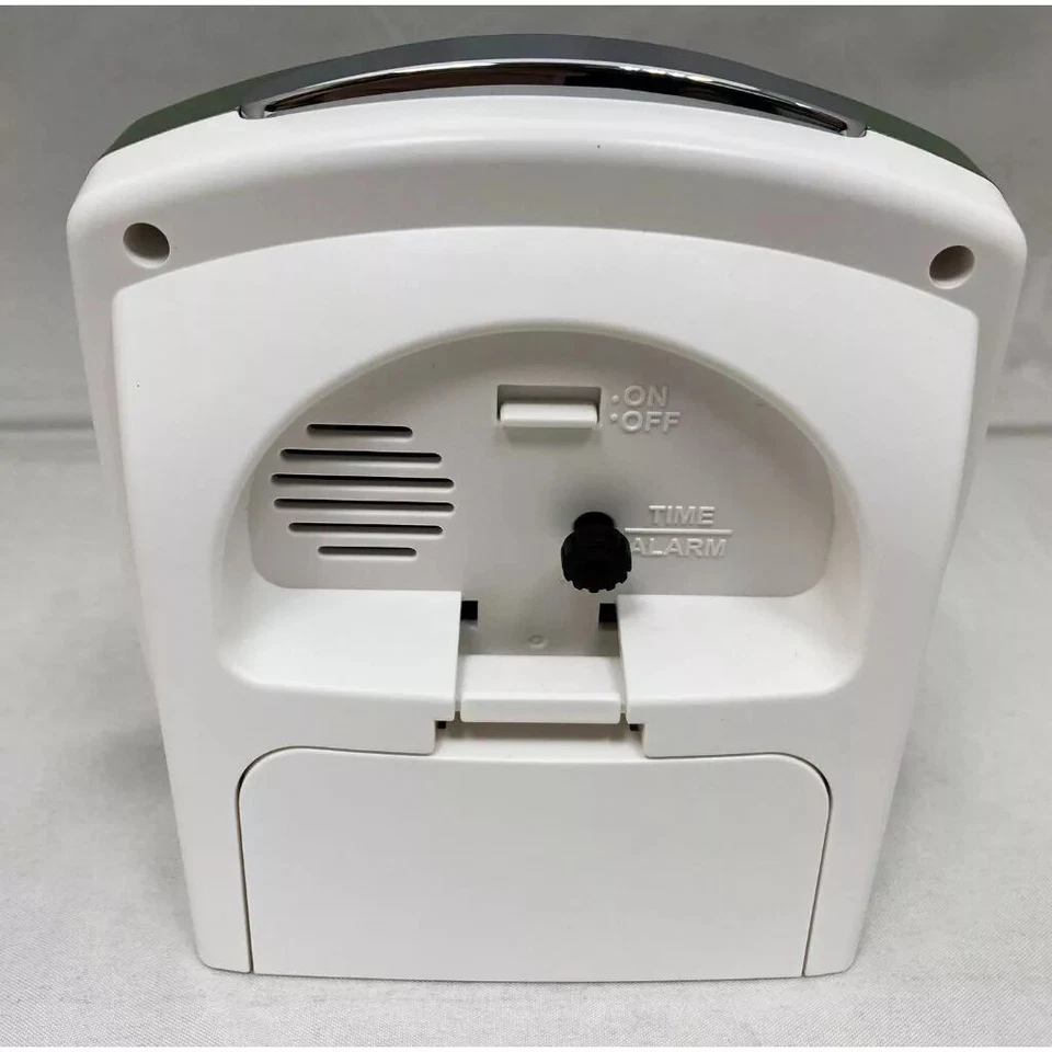 Seiko Alarm Clock QHP012 Bird Sounds snooze beep 3 melodies floral dial - Image 2 of 2