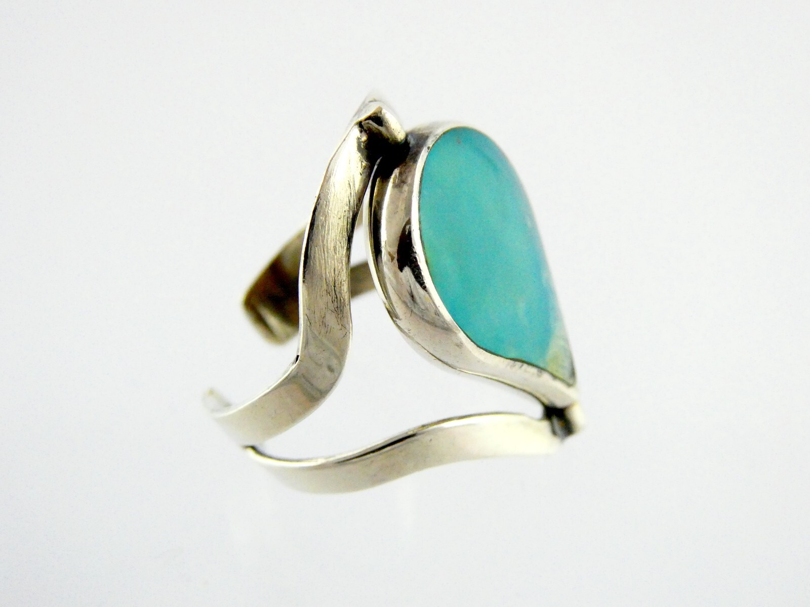 Sterling Silver Flat Cab Double Sided Turquoise a… - image 8