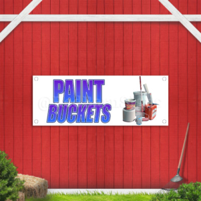 Paint Buckets Indoor Outdoor Vinyl Banner Design