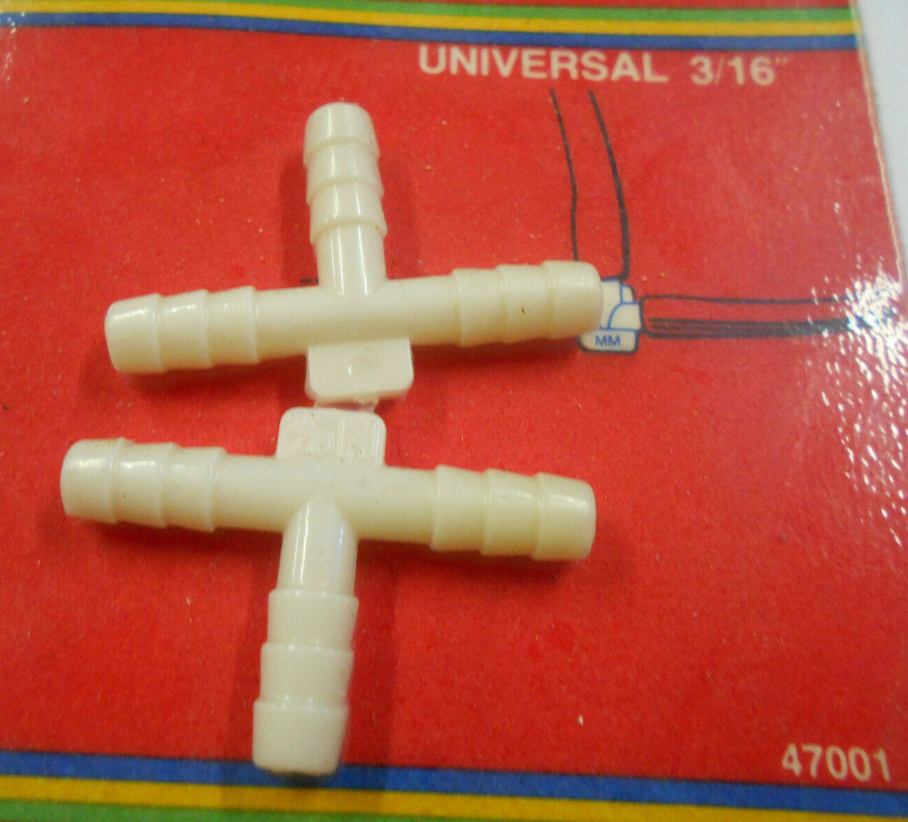 (2) Dorman 47001 Universal 3/16" 3Way Vacuum Hose Tee(s) Hose Barb Tee