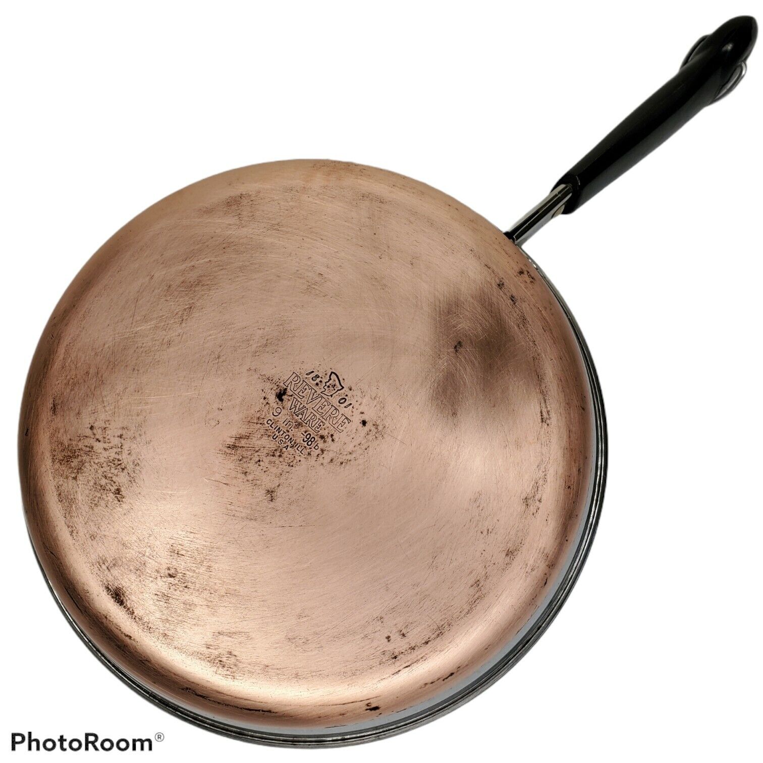 Revere Ware 9 inch Skillet No Lid Stainless Steel Copper Bottom 