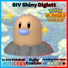 ✨ SHINY 6IV DIGLETT ✨ Pokemon SCARLET and VIOLET - Max IVs - Raise for Battle