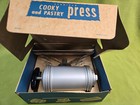 Vtg Aluminum Cooky and Pastry Press- 8 disc one tip, instructions, box