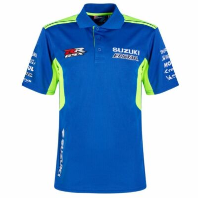 希少 Suzuki Ecstar MotoGP公式Tシャツ サイズL 美品 Official Ecstar Suzuki Motogp Team Man's Polyester Polo Shirt