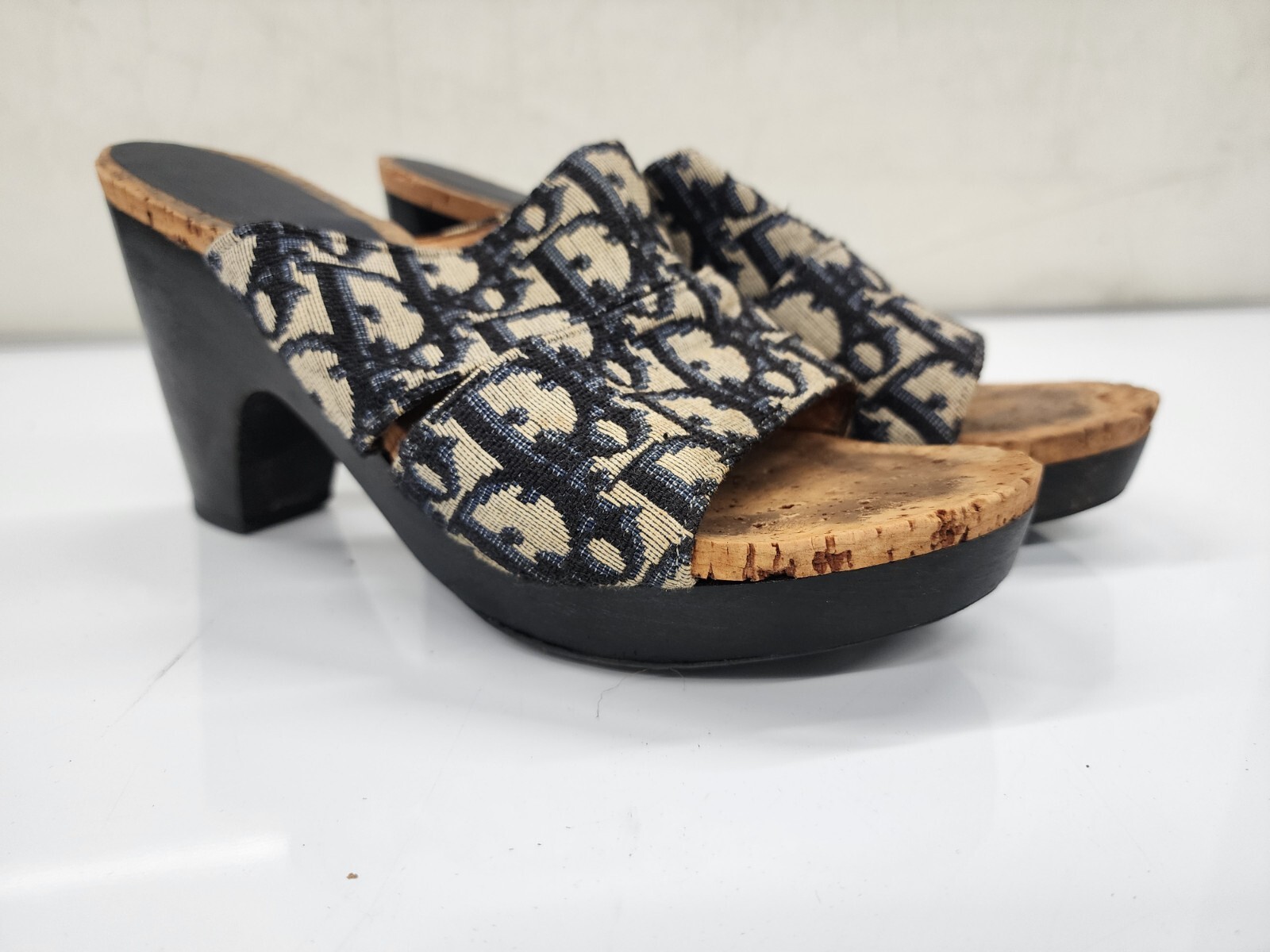 Christian Dior Wooden Platform Sandals with Dior Quake Monogram Size 7 |  eBay
