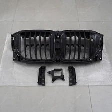 Gloss Black Front Kidney Radiator Grille Air Shutter For BMW X5 G05 M50i 2019-