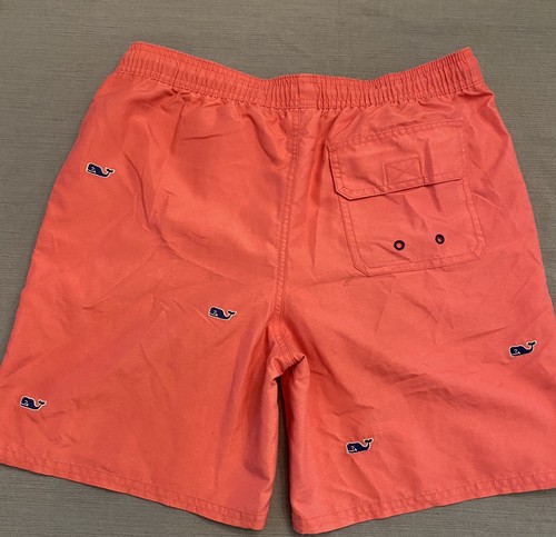Youth Vineyard Vines Pink Swim Trunks Size L (16) Logo Embroidered Whale - Picture 7 of 8