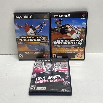 Tony Hawk's Pro Skater 3 4 American Wasteland 3 PS2 Game Lot 2000s CIB