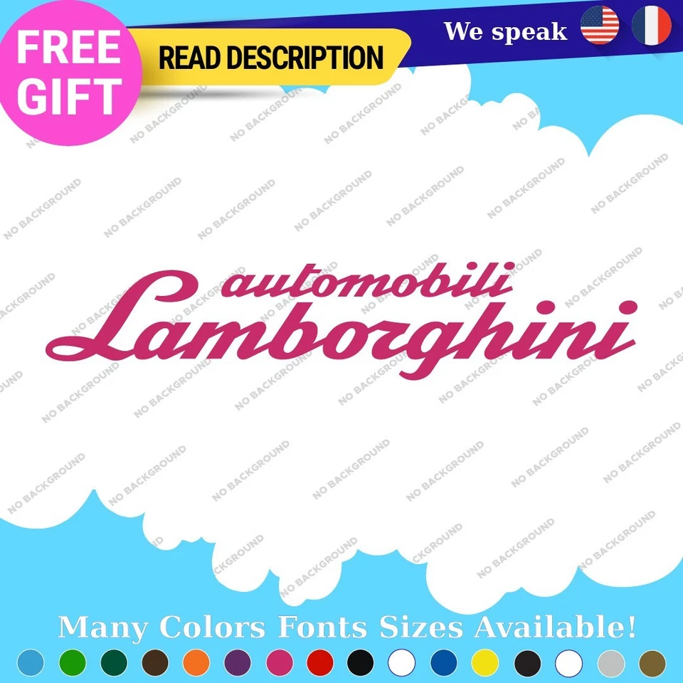 Fits Automobili Lamborghini SVJ Huracan Murcielago Countach Decal Vinyl Stickers — 第 4/4 张图片