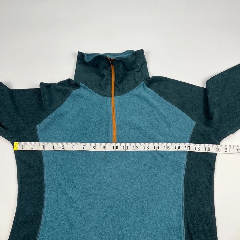 Columbia Fleece 1/4 Zip Sweatshirt Jumper Women’s Medium Green Thermal image 7