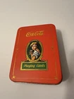 Coca Cola Tin With 2 Decks of Playing Cards Vintage Retro 1980s Cards Sealed