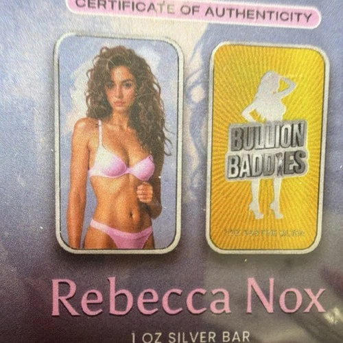 Bullion Baddies 1 oz .999 Silver Bar Rebecca Nox Limited Edition Collectible