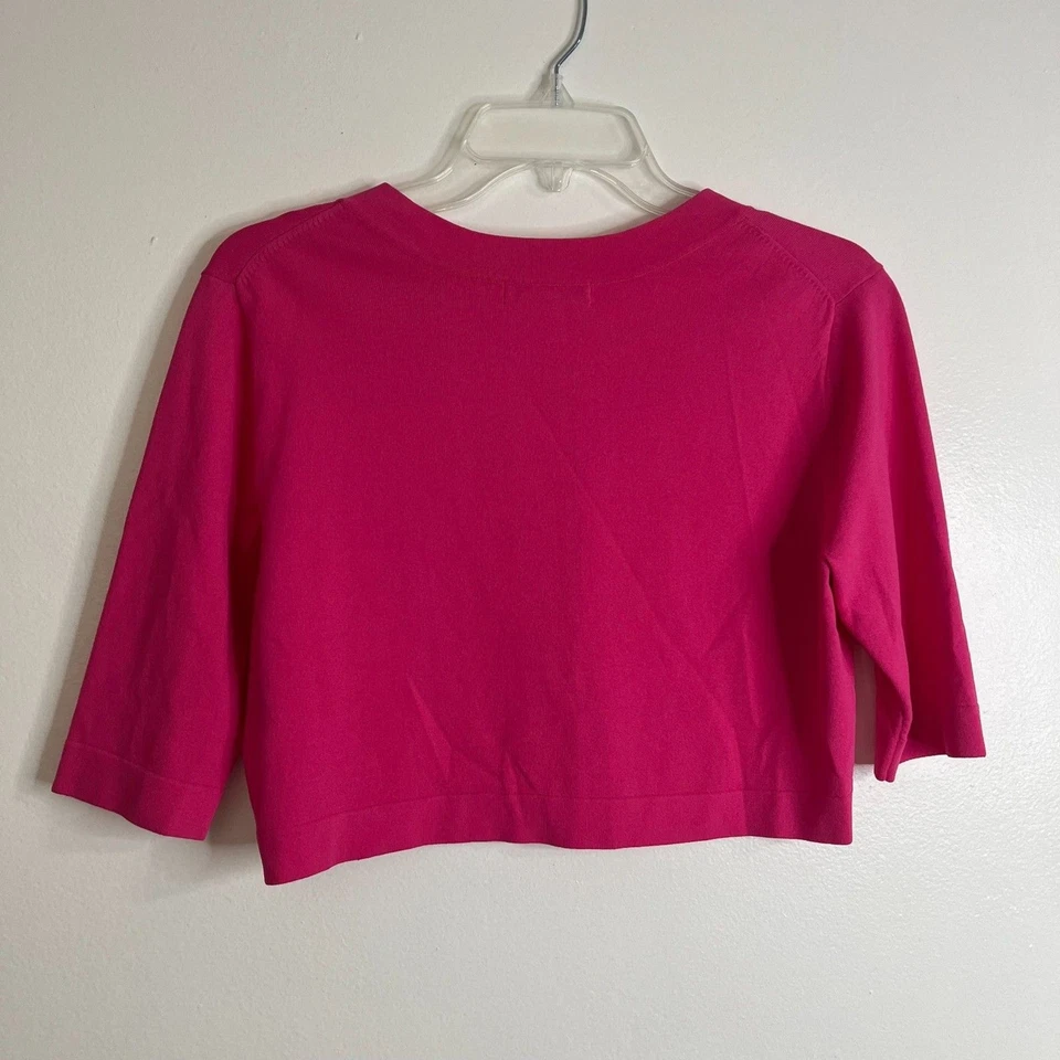 Cárdigan Recortado Dressbarn Rosa Mangas 3/4 Informal Y2K Mujer Carrera Talla 12 Foto 3 de 4