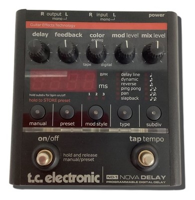 tc electronic Nova Delay(ND-1) Delay Pedal 3871 Tested & Works