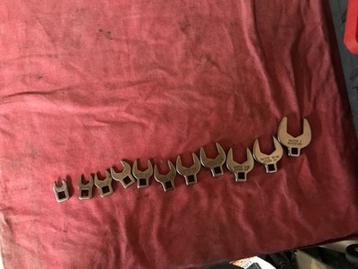 Matco Snap-on S-K Sturtevant SAE Open End Wrench Set Chrome 3/8-7/8in 19pc