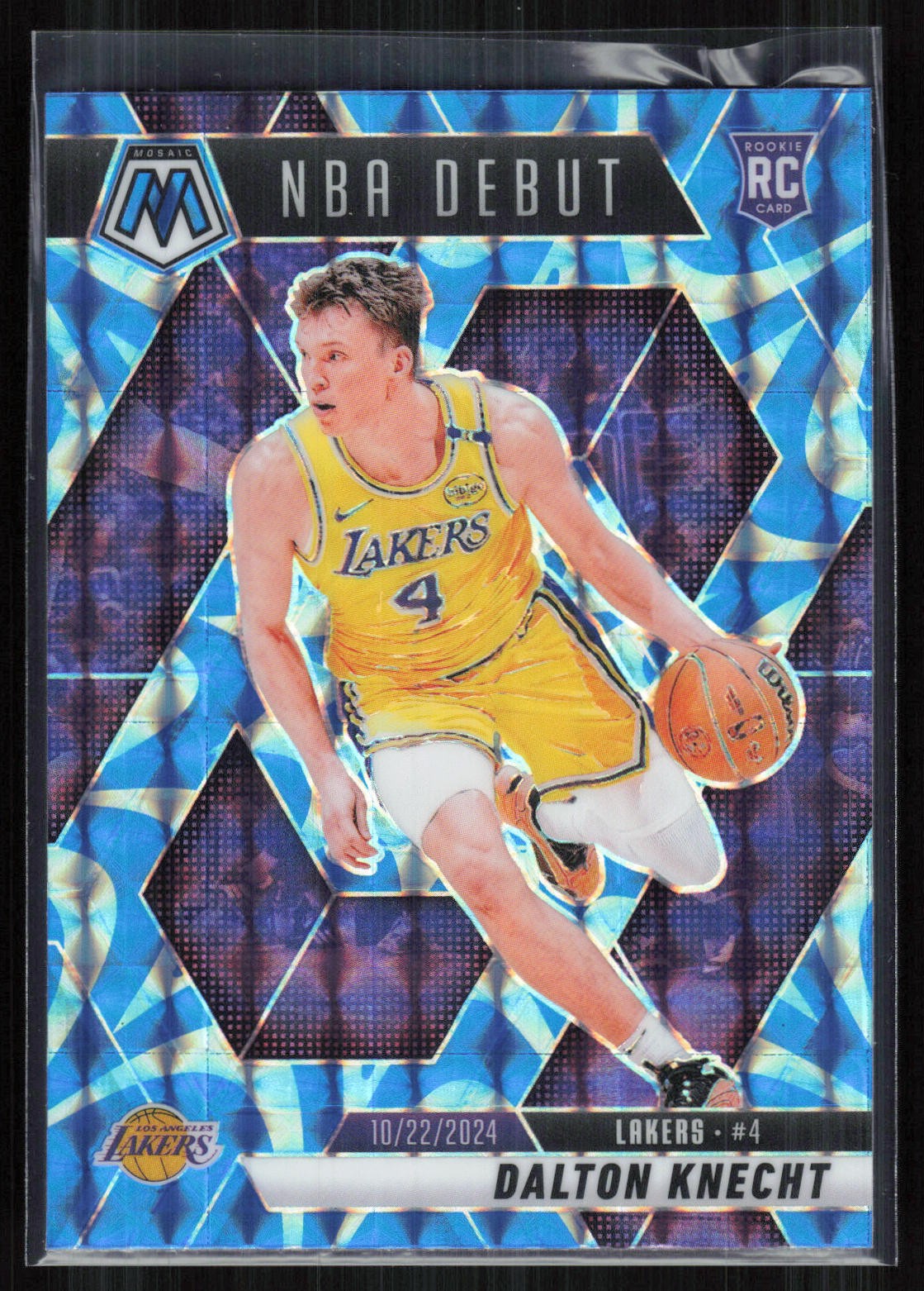 2024-25 Panini Mosaic #264 Dalton Knecht Reactive Blue Mosaic