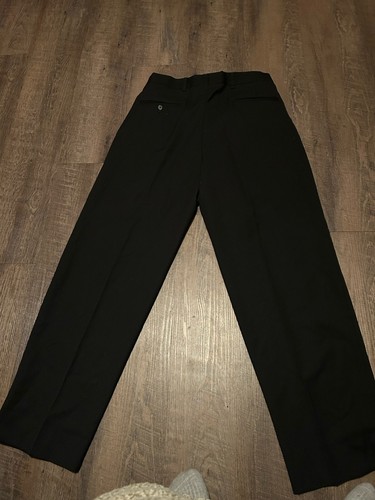 Pierre Cardin, Pierre Cardin Man In Wool Black Pleated Dress Pants 33x29 Straight Pockets