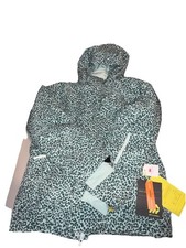 Snowsport Jacket -aqua Green Leopard Print Xl - Nwt-all In Motion - Girls Hooded