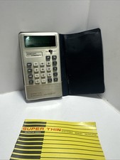 concept compact super thin vtg calculator with case manual AS-IS