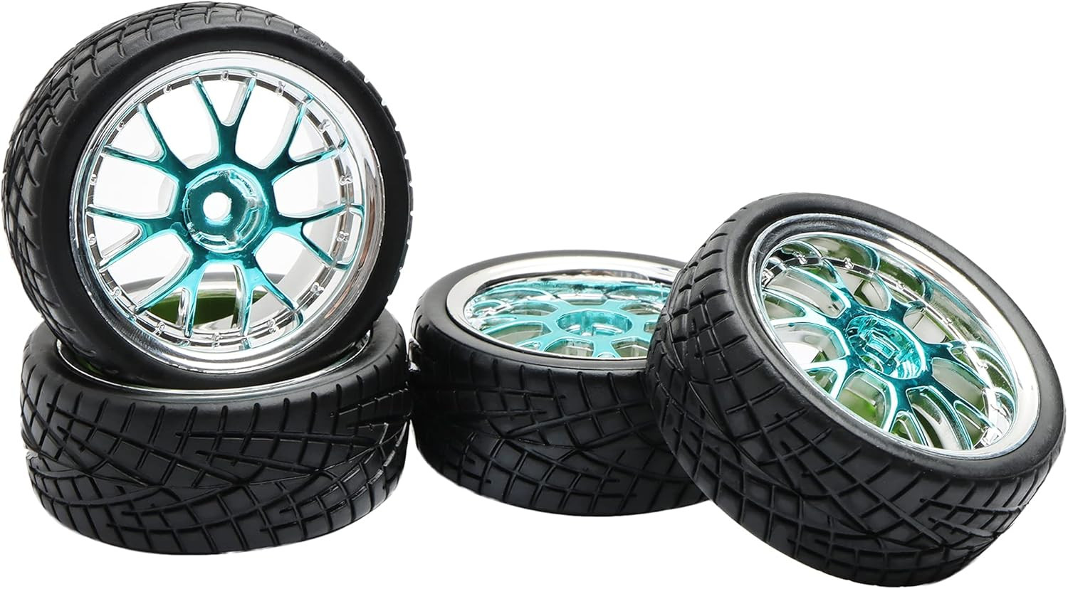 4PCS 12Mm Hex Hub RC Cars Wheels and Tires,62Mm on Road Touring Rubber Racing Ra