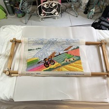 Horizons Designs Aerial Circus along Stitch Needlework Partially Complete