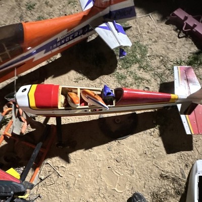 Aerobatic & 3D RC Airplane Fuselage Model - Red White Yellow, Age 17+