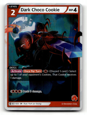Dark Choco Cookie (SR) - CookieRun: Braverse TCG - Brave Beginning