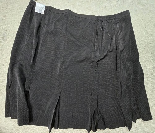 Catherines 5X Polka Dot Skirt Black NWT Plus Black White Pleated Classic Stretch - Picture 17 of 18