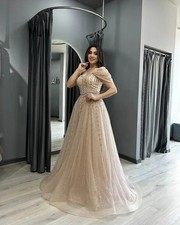 2025 Crystals A Line Prom Dresses Second Reception Birthday Engagement Gown Robe