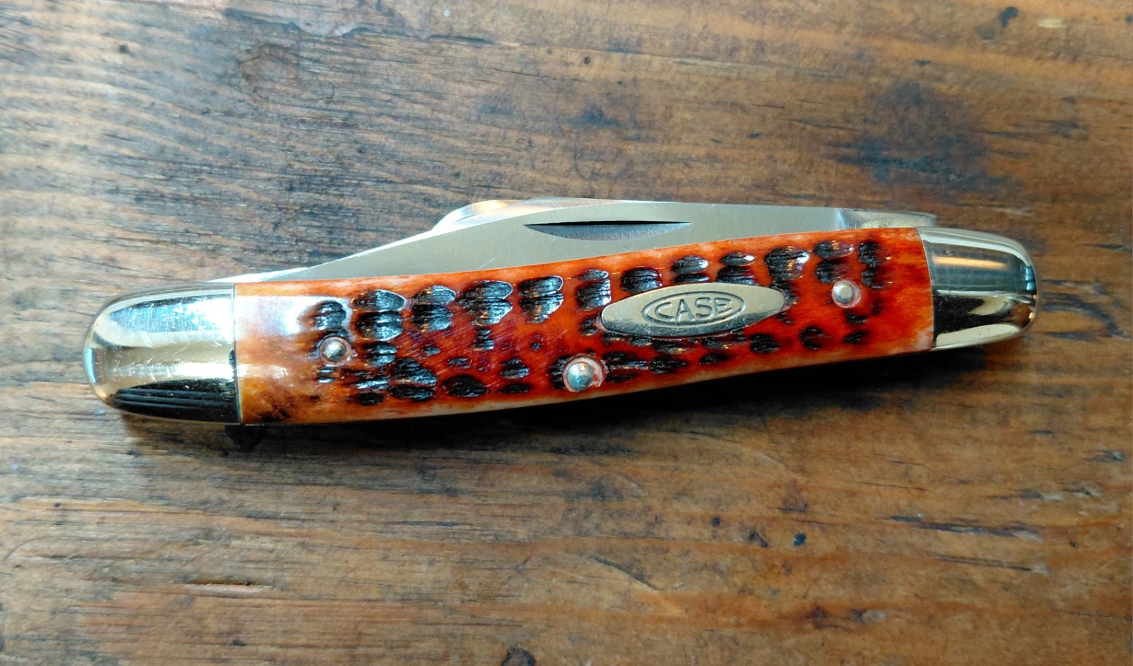 Vintage Case XX 1971 Red Bone Stockman 6347 Stainless Unused