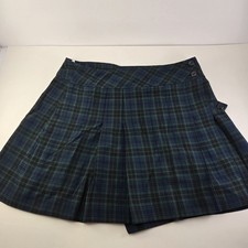 Schoolbelles Wrap Around Kilt School Uniform Skirt - Size 30XS - Navy Green...