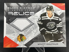 Upper Deck Black Diamond Diamond Debut Relics Wyatt Kalynuk DD-WK Blackhawks 21…