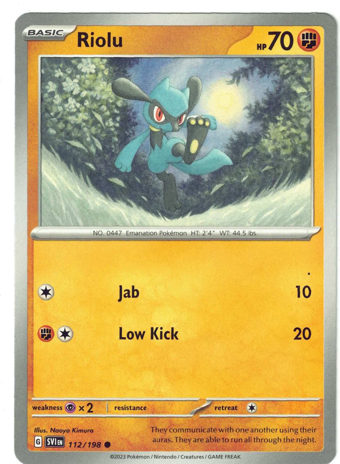 Scarlet & Violet Base Set #112/198 Riolu