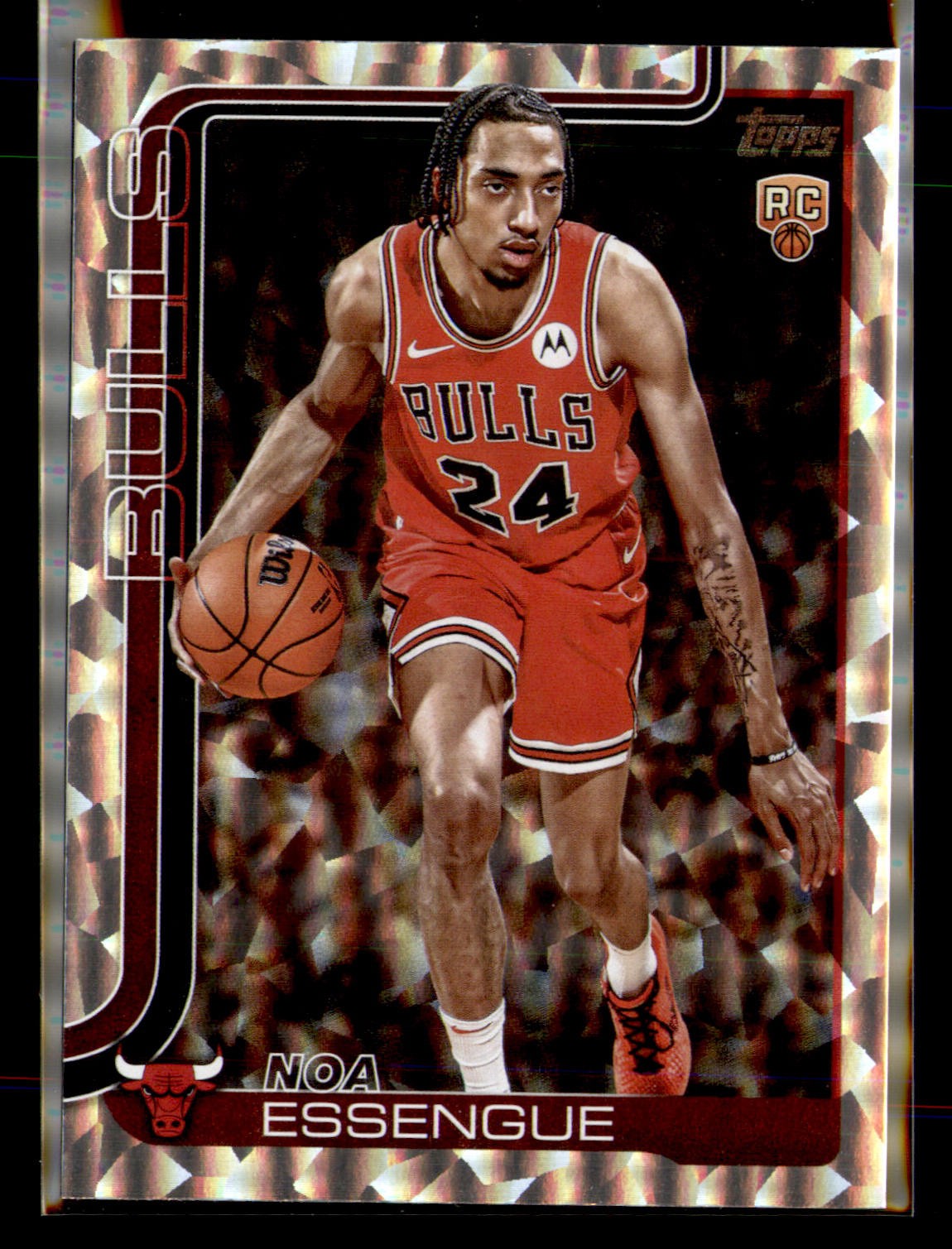 2025-26 Topps #212 Noa Essengue Crackleboard Rookie