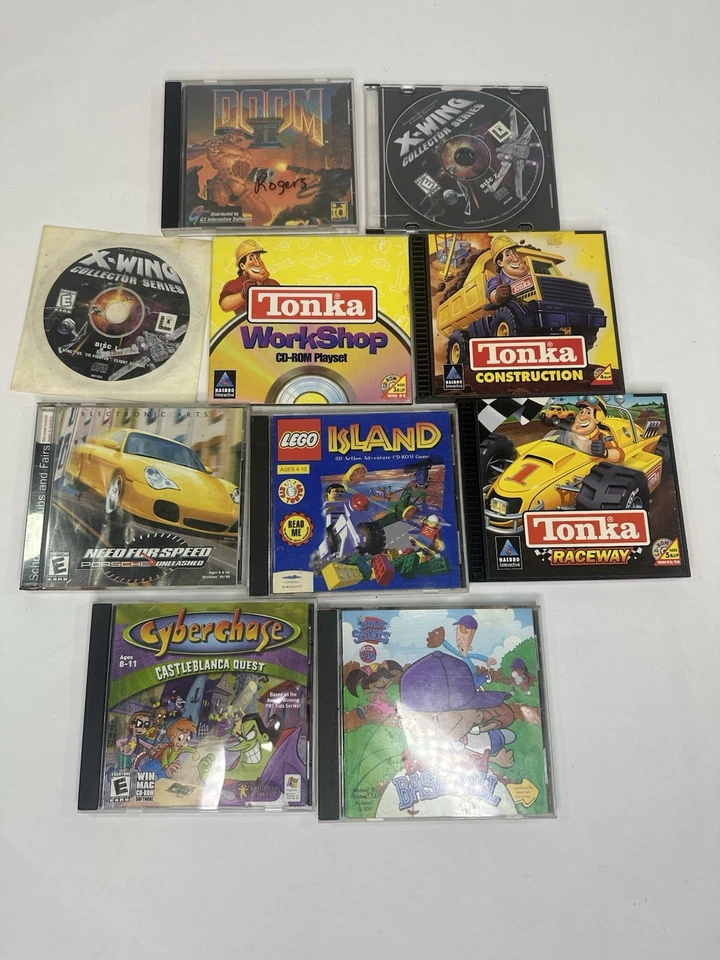 Lote de 10 juegos de PC vintage para sala de CD, Tonka, Need for Speed, etc. Foto 2 de 4